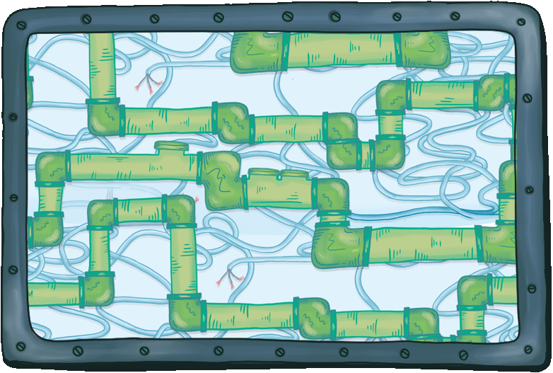 pipes and cables